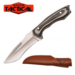 9" Overall Hunting Knife Micarta Wood Handle with Sheath