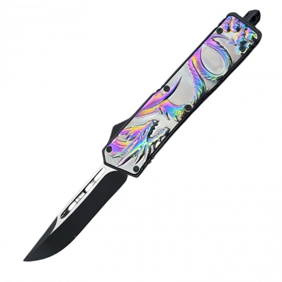 ** Special OTF Knife Rainbow, Dragon Handle, Drop Point Blade (60/1/15*12*10/28) 115RD