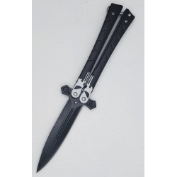 Special "Y" Knife, 4.25" Dagger Blade, 9.5" Overall, Black with White Mask  (96/12/13*8*12/43)
