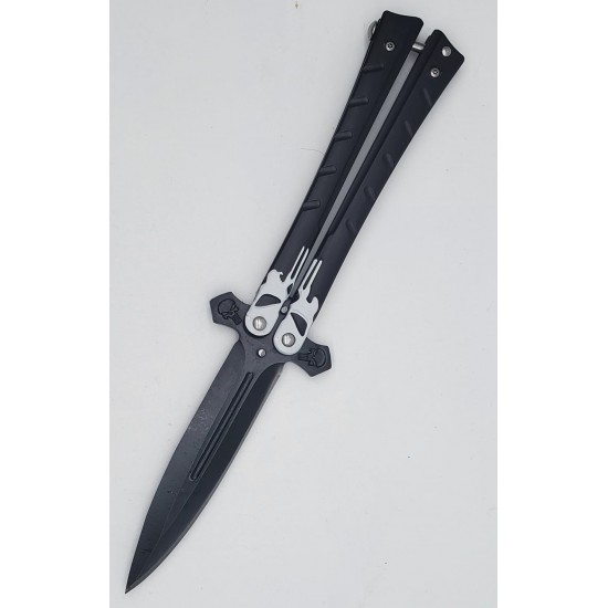 Special "Y" Knife, 4.25" Dagger Blade, 9.5" Overall, Black with White Mask  (96/12/13*8*12/43)