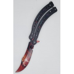 Special "Y" Knife, 4" Blade, 9.75" Overall, Red Dragon