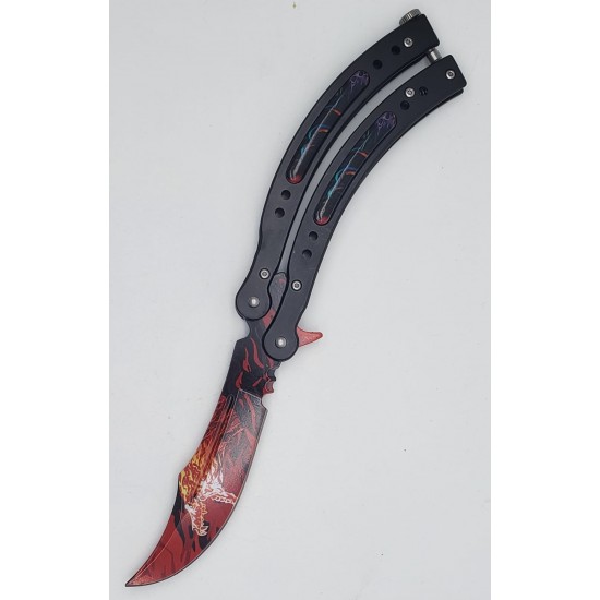 Special "Y" Knife, 4" Blade, 9.75" Overall, Red Dragon
