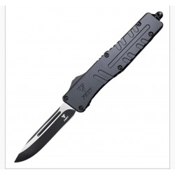 FURY Special OTF Knife. Black Handle, Drop Point Blade