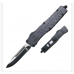 FURY Special OTF Knife. Black Handle, Drop Point Blade