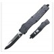 FURY Special OTF Knife. Black Handle, Drop Point Blade