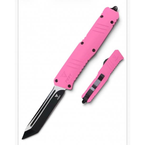 FURY2 Special OTF Knife. Pink Handle, Tanto Blade (60/1/16*15*11/36)
