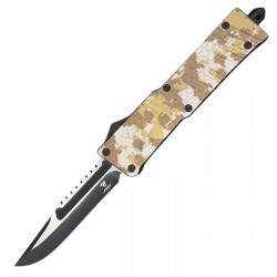 FURY3 Special OTF Knife, 9.5" Overall, CAMO Handle, Drop Point Blade 3.75" (60/1/16*15*11/46)