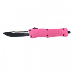 Special OTF Knife. Pink Handle, Black Drop Point Blade (60/cs)