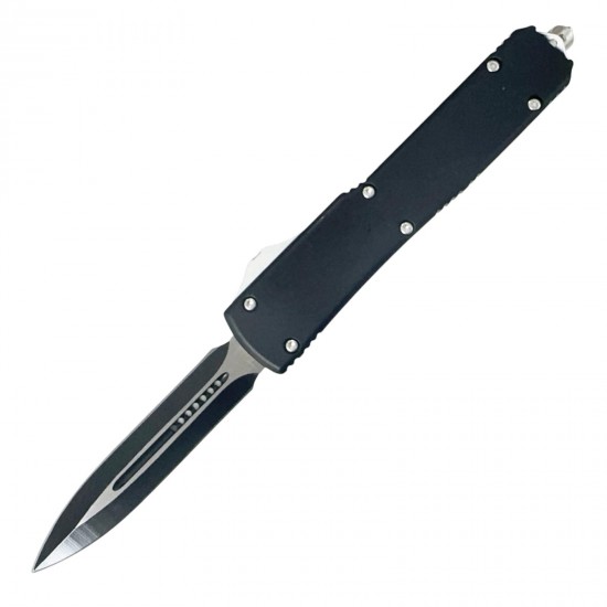 Special OTF Knife. Black Handle, Dagger Blade (60/cs) (PK-24)