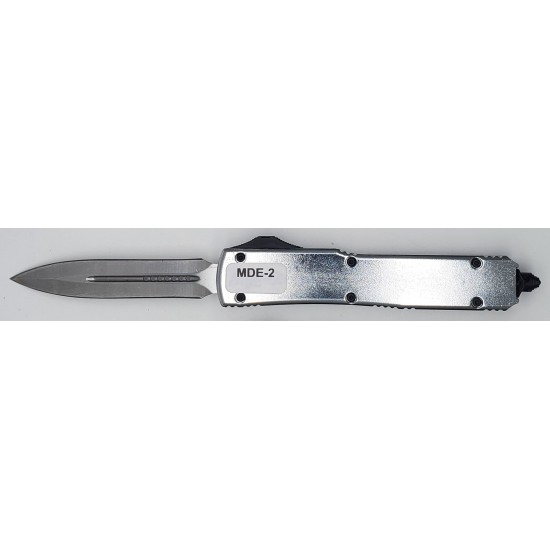 Special OTF Knife. Silver Handle, Silver Dagger Blade (60/cs)