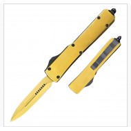 Special OTF Knife. Gold Handle & Dagger Blade (60/cs)