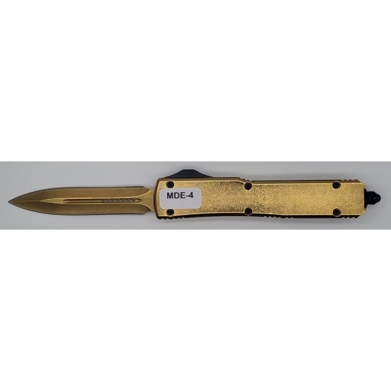 Special OTF Knife. Gold Handle & Dagger Blade (60/cs)