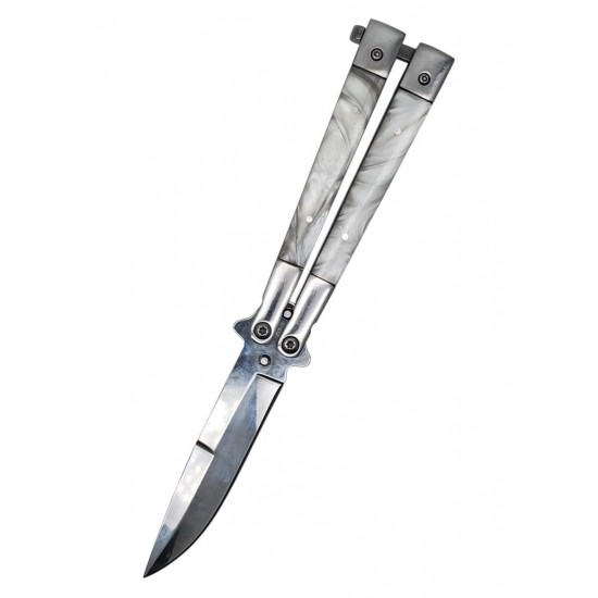 White Pearl Handle Folding " Y " Special Knife 8" Overall (120/12/15*9*12/45)