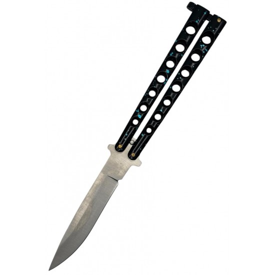 Blue Marble Folding " Y " Special Knife Classic 7 Holes, 8.75" Overall  (120/12/13*13*7/39)