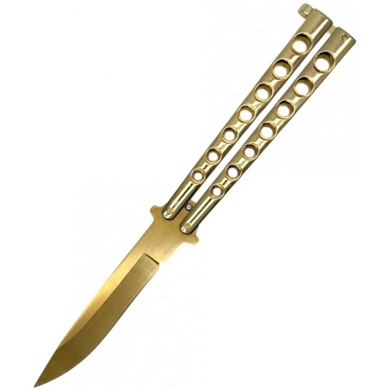 Gold Folding " Y " Special Knife Classic 7 Holes, 8.75" Overall  (120/12/13*13*7/39)
