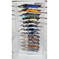 DISPLAY 2 SIDED, HOLDS 24 KNIVES DISPLAY W/LED (36/1/40*48*91/358)(48 KNIVES INCLUDED)
