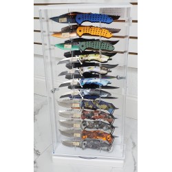 DISPLAY 2 SIDED, HOLDS 24 KNIVES DISPLAY W/LED (36/1/40*48*91/358)(48 KNIVES INCLUDED)