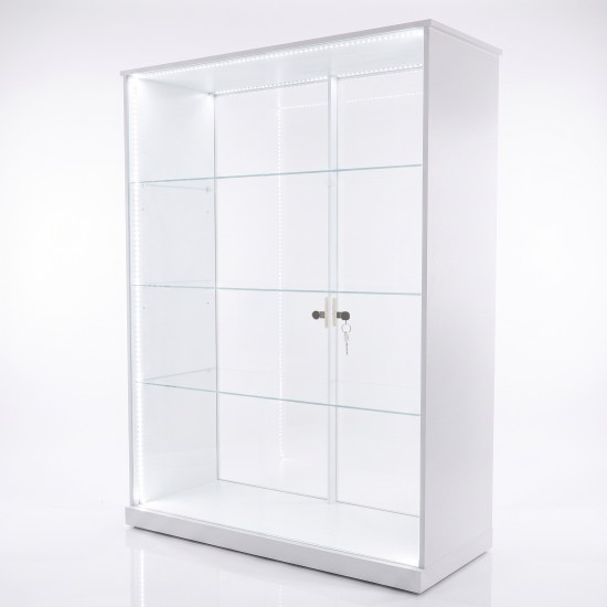 Counter Top LED 4 Sections Acrylic Display 24.5''X29.5''hX10.5''  with Lock Doors. (31*25*24/20), (18/1/40*48*95/390)