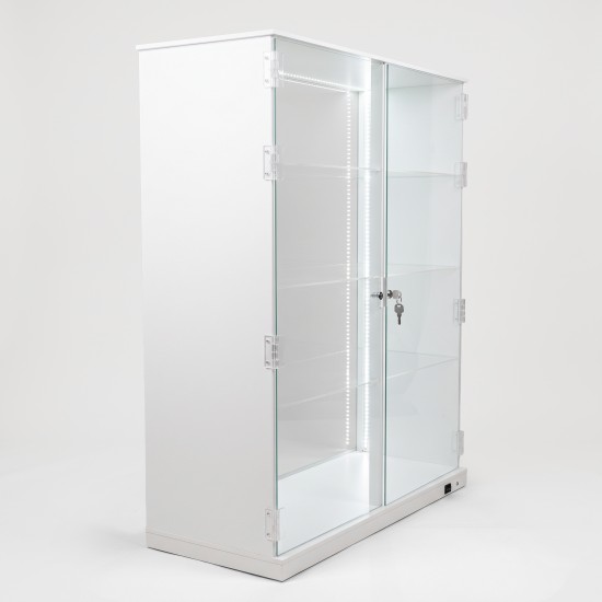Counter Top LED 4 Sections Acrylic Display 24.5''X29.5''hX10.5''  with Lock Doors. (31*25*24/20), (18/1/40*48*95/390)