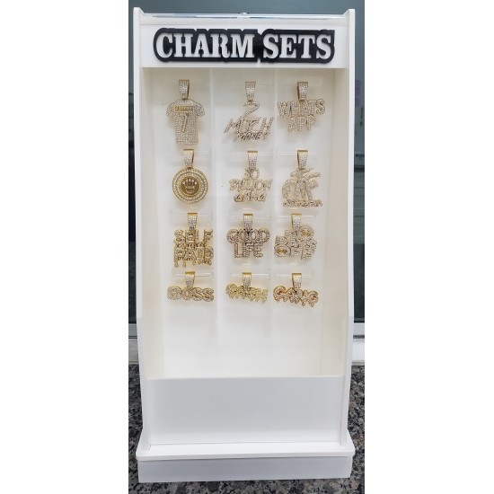 Charm Acrylic Display Holds Pendants & Chains (Jewelry Not Included) (1/1/13*13*31/9)