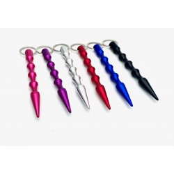 6 PS KU BATON SET MIX COLORS 5.3" LONG IN KEY RING