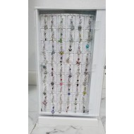 ACRYLIC 4 SIDED JEWELRY COUNTER DISPLAY W/LED (4 Earring Cards Included) (1/-/23*15*15/12) (Pallet 33/1/44*48*88/379)