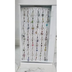 ACRYLIC 4 SIDED JEWELRY COUNTER DISPLAY W/LED (4 Earring Cards Included) (1/-/23*15*15/12) (Pallet 33/1/44*48*88/379)