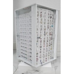 ACRYLIC 4 SIDED JEWELRY COUNTER DISPLAY W/LED (4 Earring Cards Included) (1/-/23*15*15/12) (Pallet 33/1/44*48*88/379)