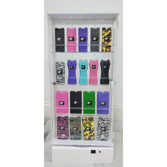 DISPLAY 2 SIDED WITH LED, HOLDS 30 MIX STUN GUNS (Not Included) (27X14X8/10) (ship on Pallet only)