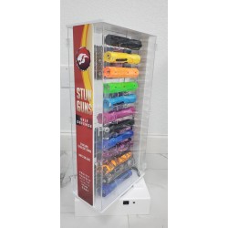 DISPLAY 2 SIDED WITH LED, HOLDS 30 MIX STUN GUNS (Not Included) (27X14X8/10) (ship on Pallet only)