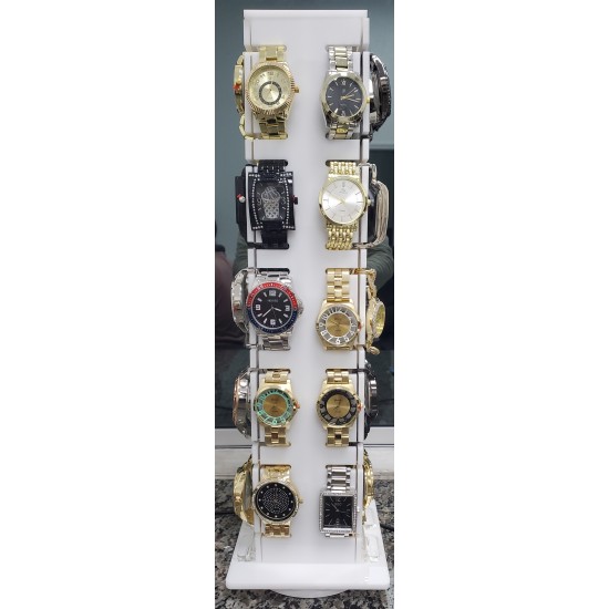 Watch Display 6" x 6" x 20" h 40 Mix Watches Included  (6/1/18*25*16/27)