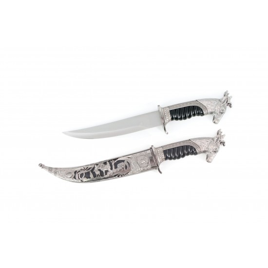 14'' Deer Hunting Knife With Scabbard (30/-/23*17*10/29)