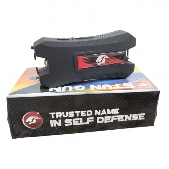 Cheetah  Max power Stun Gun Black TYPE-C  Charging With Nylon Sheath Metal Lobster Clasp