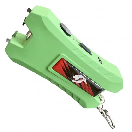 Cheetah  Max power Stun Gun Green TYPE-C  Charging With Nylon Sheath Metal Lobster Clasp