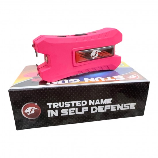 Cheetah  Max power Stun Gun Pink TYPE-C  Charging With Nylon Sheath Metal Lobster Clasp