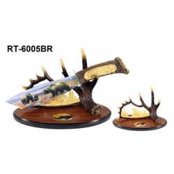 BEAR FANTASY KNIFE RESIN ART BLADE WITH STAND (12/cs)