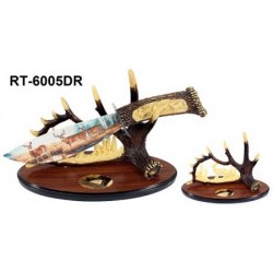DEER FANTASY KNIFE RESIN ART BLADE WITH STAND (12/cs)
