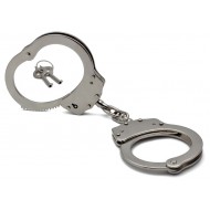 Double Locked Chain Silver Handcuffs Taiwan  (72/12/16*8*14/45)