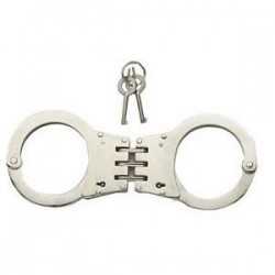 Hinged Handcuffs Silver Taiwan  (72/12/16*8*14/45) Hinged Handcuffs Silver Taiwan  (72/12/16*8*14/45)