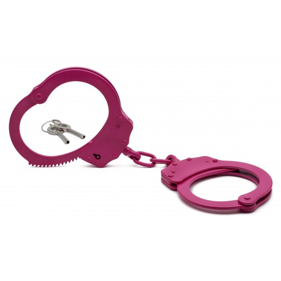 Double Locked Chain Pink Handcuffs Taiwan  (72/12/16*8*14/45)