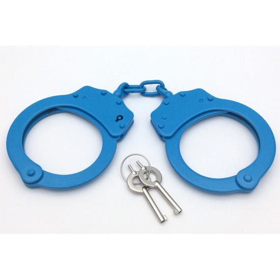 Double Locked Chain Teal Handcuffs Taiwan  (72/12/16*8*14/45)