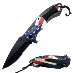 Spring Assisted Knife w/ABS Handle,  4.5" closed (120/12/12*9*17/40)