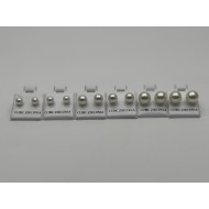 Body Jewelry White Pearl Earrings Card Silver Color Differentiating Sizes