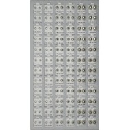 Body Jewelry White Pearl Earrings Card Silver Color Differentiating Sizes