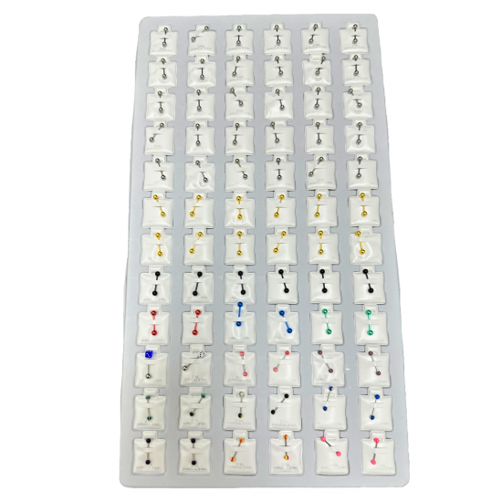 Body Jewelry Straight Barbell Multi Color 72 pcs (50/cs)
