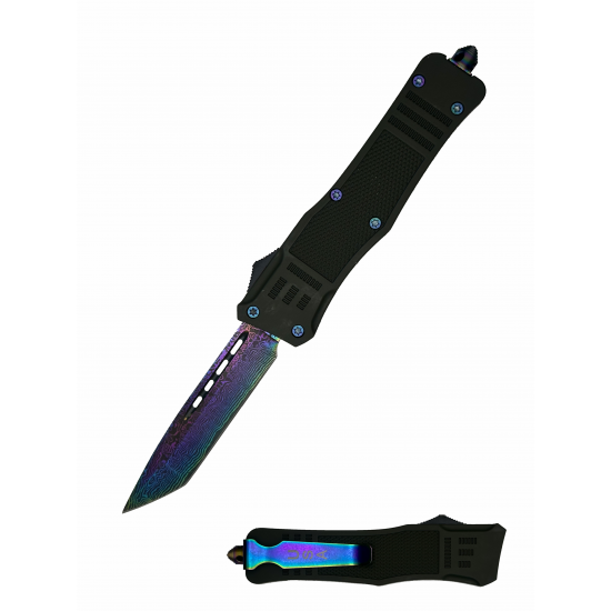 SPECIAL KNIFE OTF BLACK/BLACK DROP POINT BLADE