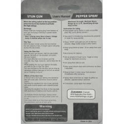 Cheetah Gold Rhinestones Stun Gun & Pepper Spray Combo Blister Pack (120/1/24*15*18/49)