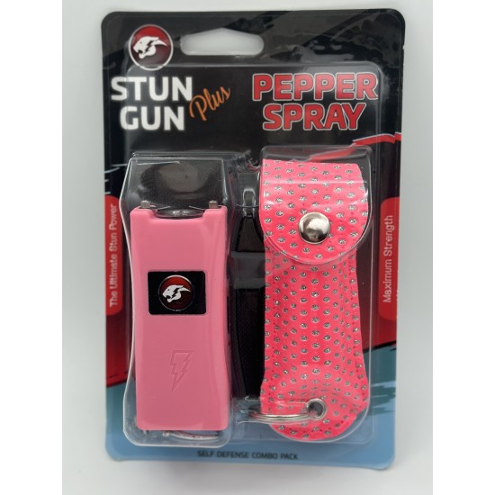 Cheetah Stun Gun (CH-10PK) & Pepper Spray (CH-31PB) COMBO Blister Pack (120/1/24*14*18/40)