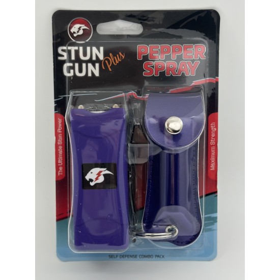 Cheetah Stun Gun (CH-10PR) & Pepper Spray (CH-31PR) COMBO Blister Pack (120/1/24*14*18/40)