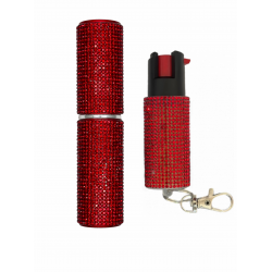 Red Rhinestones Lipstick & Pepper Spray Combo (48/1/20*16*11/20) Red Rhinestones Lipstick & Pepper Spray Combo (48/1/20*16*11/20)